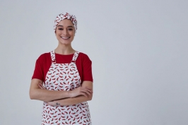 Avental de Frente com Peito e Transpassado - FOTO 2 Avental de Frente com Peito e Transpassado - FOTO 2