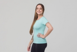 Baby Look Manga Curta em Suplex - FOTO 2