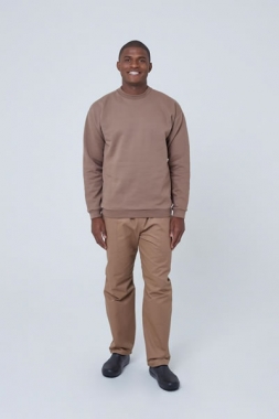 Blusão de Moleton Fechado e com Gola Careca