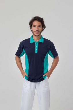 Camisa Polo com Recortes em 2 Cores Foto Camisa Polo com Recortes em 2 Cores