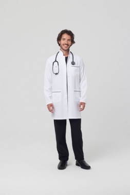 Jaleco 3/4 Manga Longa com Gola de Padre Foto Jaleco 3/4 Manga Longa com Gola de Padre