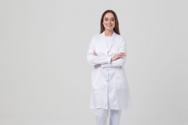 Jaleco Feminino 3/4 Manga Longa com Gola Smoking - FOTO 2