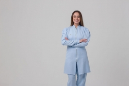 Jaleco 3/4 Feminino com Manga Princesa - FOTO 2 Jaleco 3/4 Feminino com Manga Princesa - FOTO 2