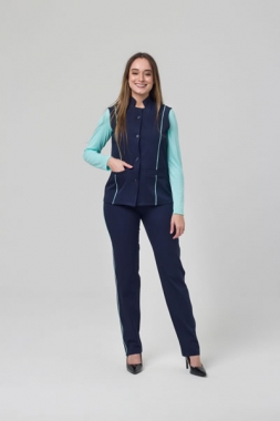 Jaleco Feminino com Gola de Padre