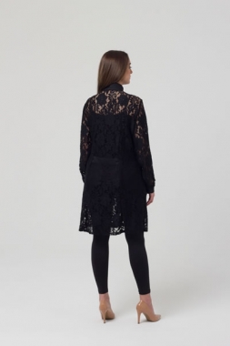 Jaleco Feminino Manga Longa em Renda Preta - FOTO 3 Jaleco Feminino Manga Longa em Renda Preta - FOTO 3