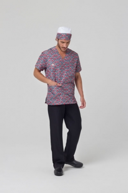 Jaleco Manga Curta Sem Botões e com Decote V