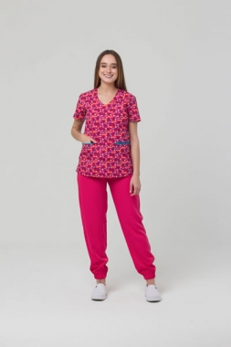 Jaleco Feminino Manga Curta Sem Botões e com Decote V Foto Jaleco Feminino Manga Curta Sem Botões e com Decote V