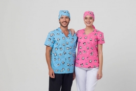 Jaleco Manga Curta Sem Botões e Decote V - FOTO 2 Jaleco Manga Curta Sem Botões e Decote V - FOTO 2