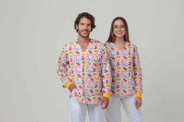 Jaleco Manga Longa sem Botões e com Decote V - FOTO 2 Jaleco Manga Longa sem Botões e com Decote V - FOTO 2